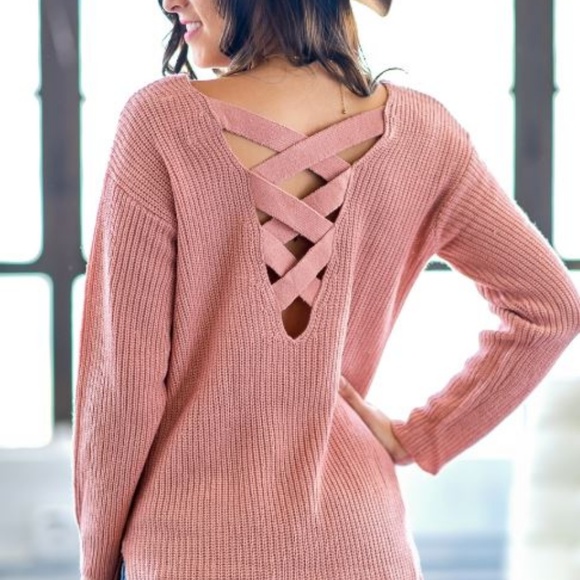 *SALE!* CHIC Cross Back Slouchy/Oversized Sweater - Picture 3 of 8